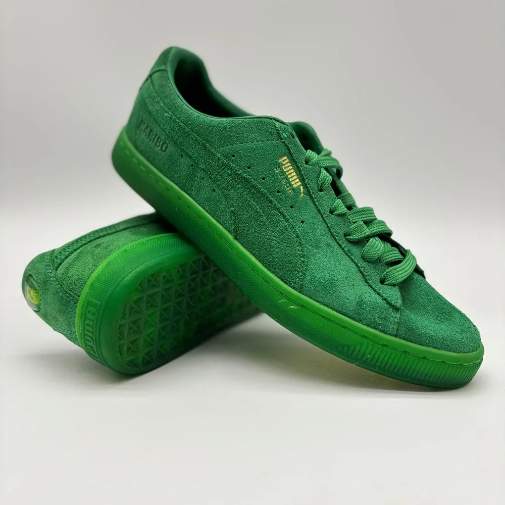 Puma Suede Triplex Haribo Green Suede Sneakers 382853-01 Mens 6 Womens 7.5